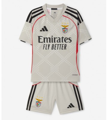 Benfica Udebanetrøje Børn 2025-26 Kortærmet (+ Korte bukser)